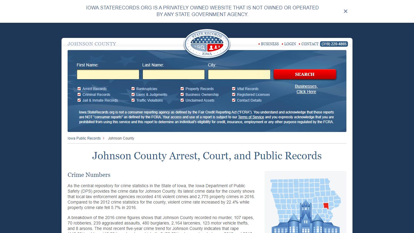 Johnson County Arrest, Court, and Public Records